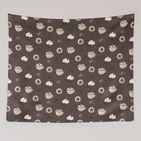 Item preview, Cocoa and Cookies all over Pattern designed and sold by KennefRiggles.