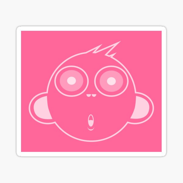 Monkey Life (Pink) Sticker