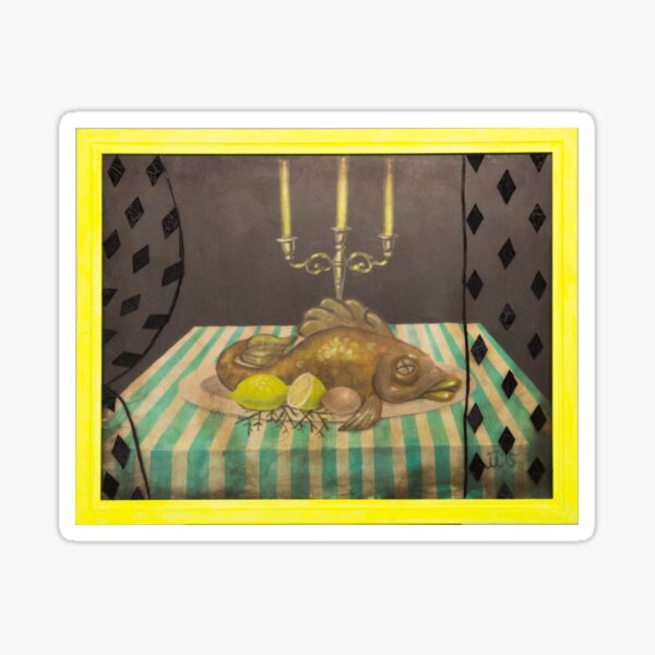 Still Life with Three Candles Sticker