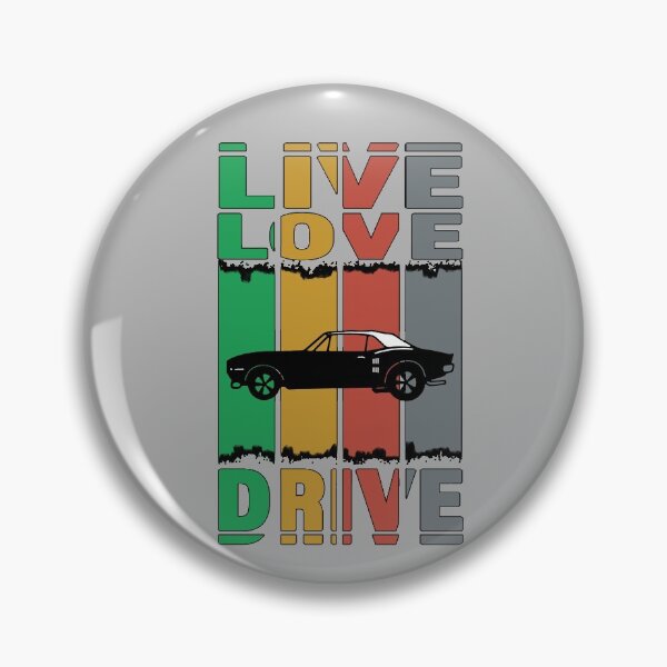 Artikelvorschau, Live Love Drive - Klassischer FireBird - Tolles Geschenk für den klassischen Autoliebhaber - Retro-Farben & Schriftzug & Schwarzes Logo-Design entworfen und verkauft von Richard529.