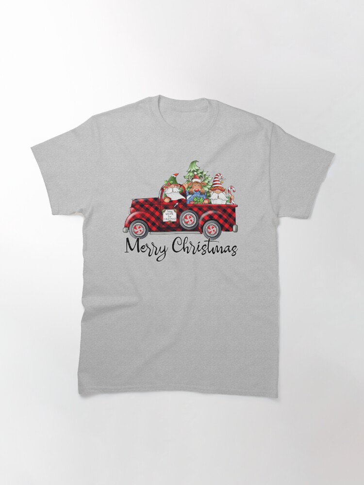 Discover  Christmas Gnome in Buffalo Plaid Pick-Up Truck Classic T-Shirt