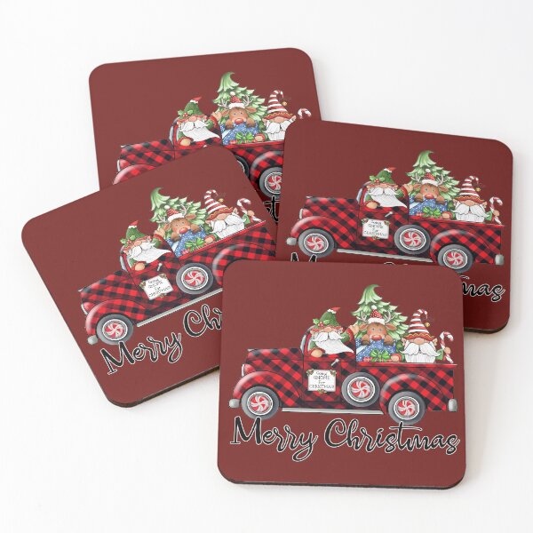 Item preview,  Christmas Gnome in Buffalo Plaid Pick-Up Truck designed and sold by Laurie Furnell.