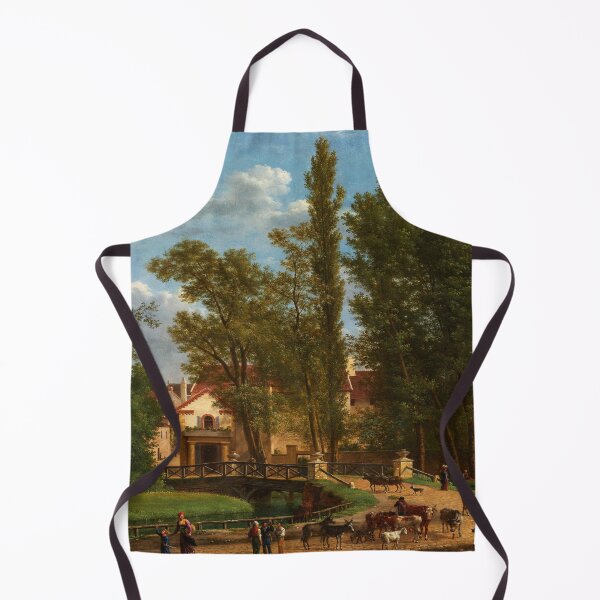 Item preview, Villagers and Animals in a Landscape Beside a Bridge at the Entrance of a Village-Jean Joseph Xavier Bidauld designed and sold by LexBauer.