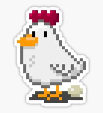 Pixel Chickens Sticker