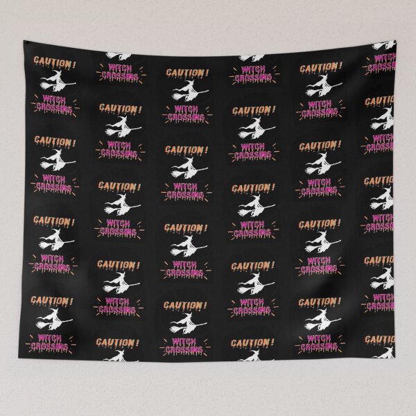 Item preview, Caution Witch Crossing Design designed and sold by BoBiBi Designs.