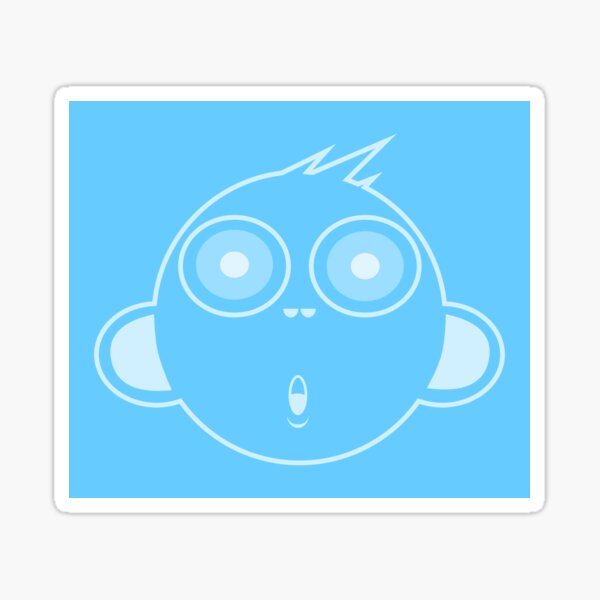 Monkey Life (Blue) Sticker