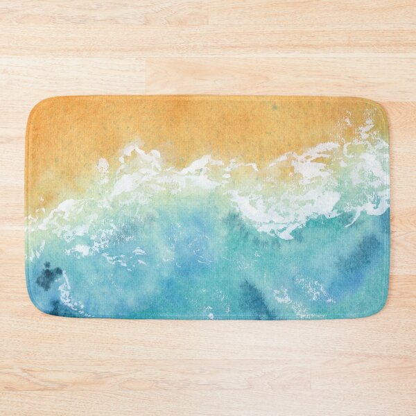 Item preview, Aqua Blue Ocean and Beach in Watercolor designed and sold by Kelly Roy.