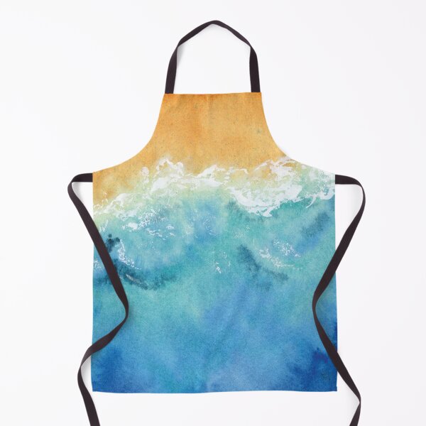 Item preview, Aqua Blue Ocean and Beach in Watercolor designed and sold by Kelly Roy.