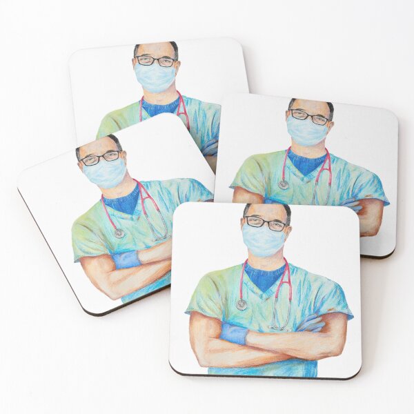Item preview, "Stay Strong" Male Healthcare Worker Nurse Doctor Covid designed and sold by ReeshaPaints.