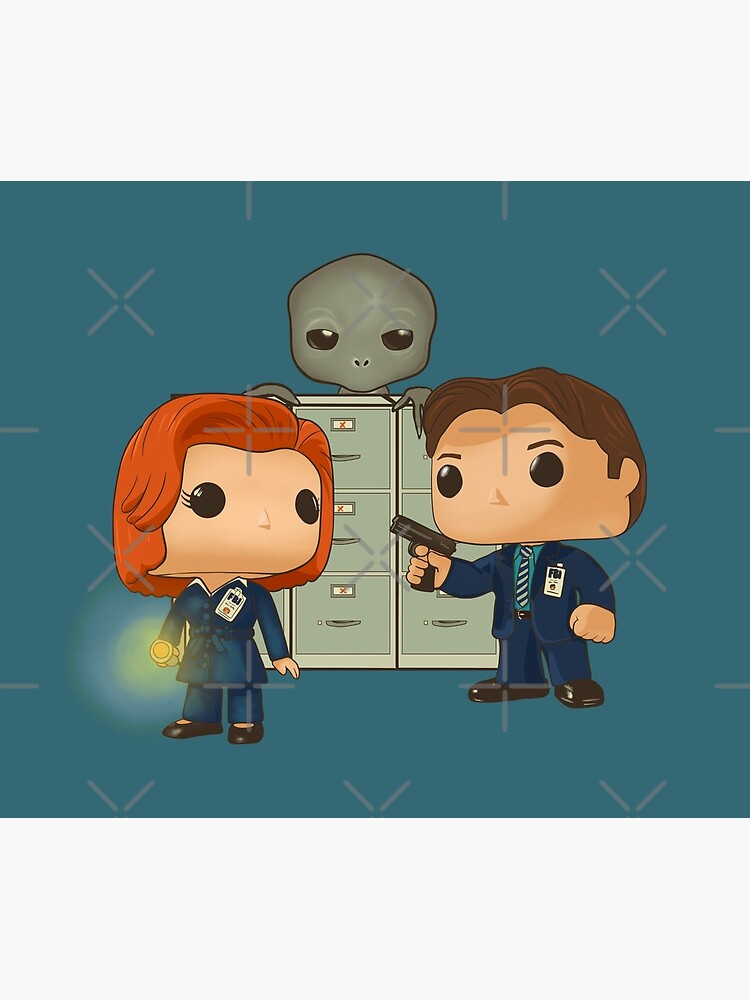 Funko pop doll of Fox Mulder and Dana Scully by MimieTrouvetou