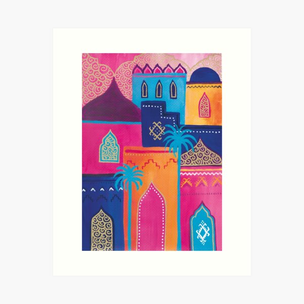 Item preview, Colorful Moroccan City designed and sold by Carolin Bentbib.