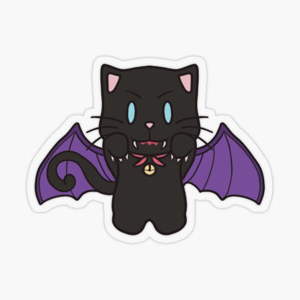 Halloween Ghost Cat Stickers Redbubble - scary misdreavus roblox