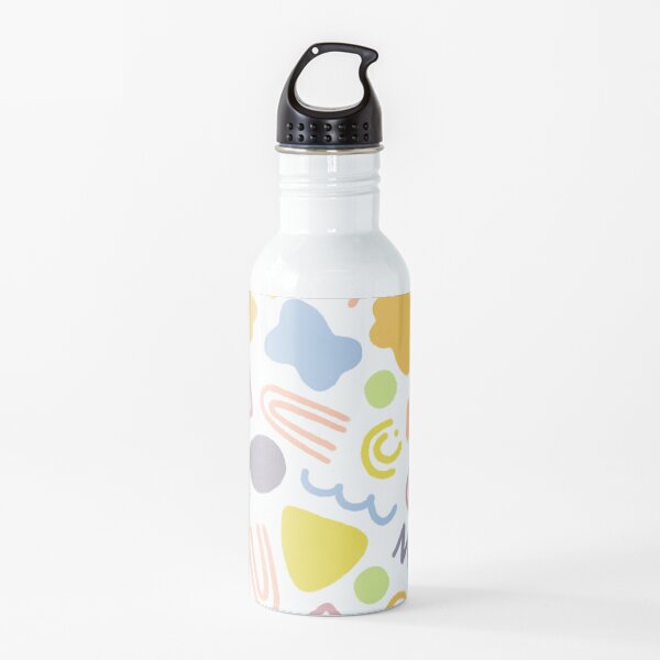 Multi-colored Doodles Water Bottle