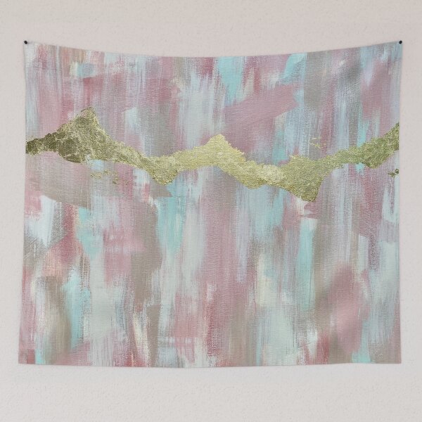 Item preview, Desert Dreams #2 Boho Chic Abstract with Gold Leaf designed and sold by Brushedinbold.