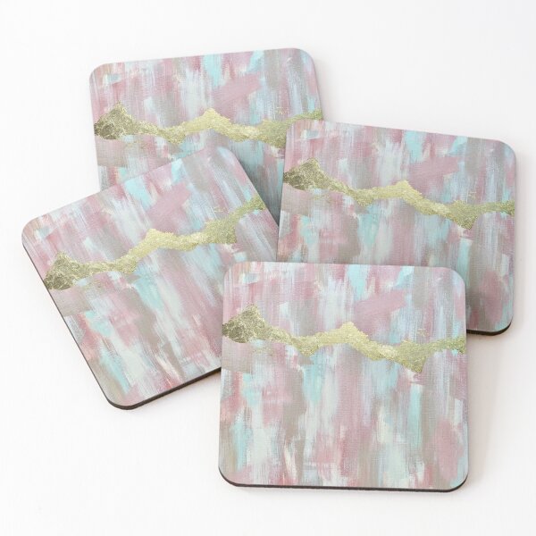Item preview, Desert Dreams #2 Boho Chic Abstract with Gold Leaf designed and sold by Brushedinbold.