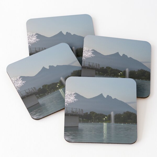 Item preview, The Monterrey, Mexico River Walk and the mountains at dawn designed and sold by Hochmann.