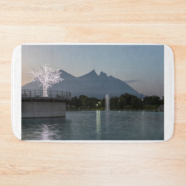 Item preview, The Monterrey, Mexico River Walk and the mountains at dawn designed and sold by Hochmann.