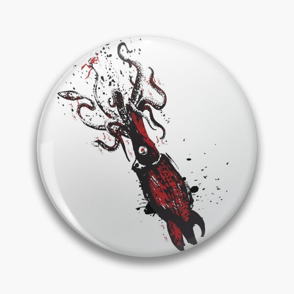 Item preview, Predator of the Deep, The Giant Squid - Black Splatter designed and sold by OthersidePrints.