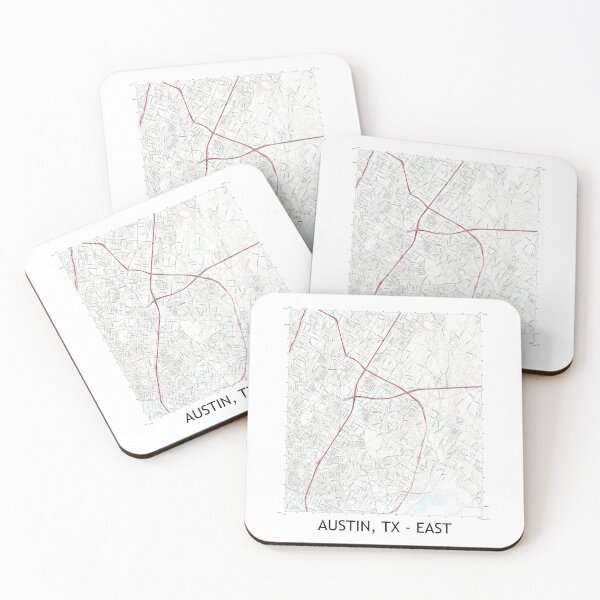 Item preview, Austin, TX - EAST Topographical Map Clean designed and sold by PGHPhotoCo.