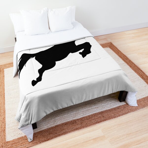 Shape of a horse jumping Comforter