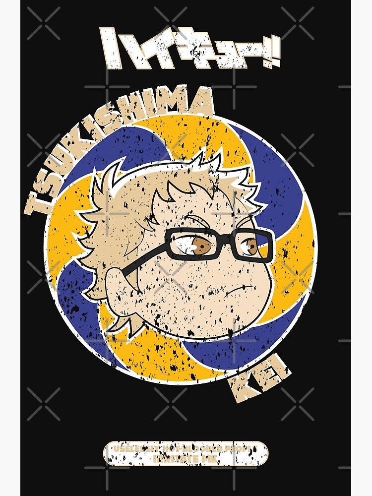 Haikyuu Tsukishima Kei Chibi Grunge Style Poster For Sale By Fungangstore Redbubble 0922