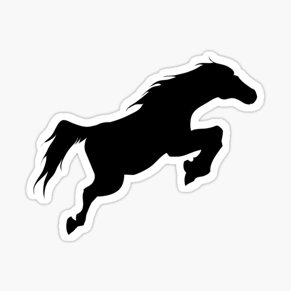 Shape of a horse jumping Sticker