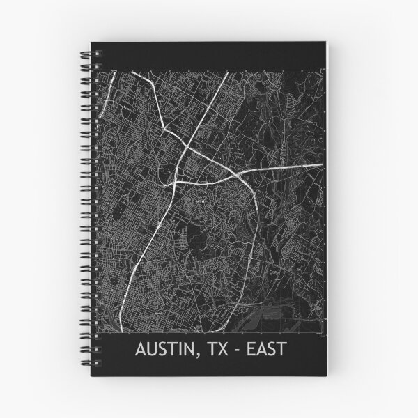 Item preview, Austin, TX - EAST Topographical Map Black designed and sold by PGHPhotoCo.