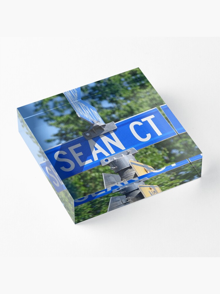Alternate view of Sean, Sean mask, Sean socks, Sean sticker, Sean magnet, Sea puzzle Acrylic Block