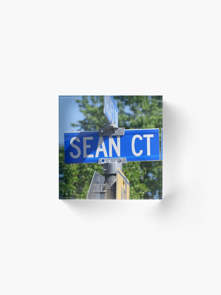 Alternate view of Sean, Sean mask, Sean socks, Sean sticker, Sean magnet, Sea puzzle Acrylic Block