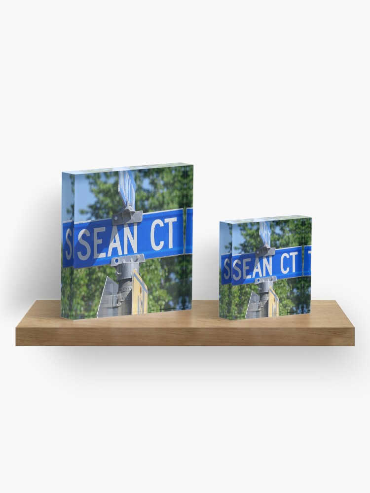 Alternate view of Sean, Sean mask, Sean socks, Sean sticker, Sean magnet, Sea puzzle Acrylic Block