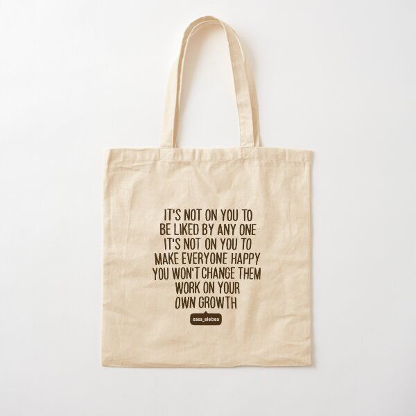 Not on you by Sasa Elebea Cotton Tote Bag
