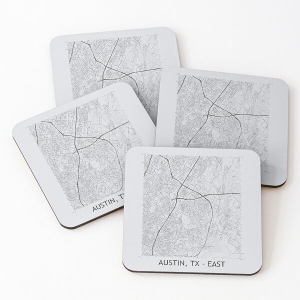 Item preview, Austin, TX - EAST Topographical Map Grey designed and sold by PGHPhotoCo.