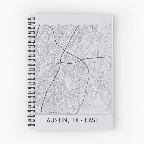 Item preview, Austin, TX - EAST Topographical Map Grey designed and sold by PGHPhotoCo.