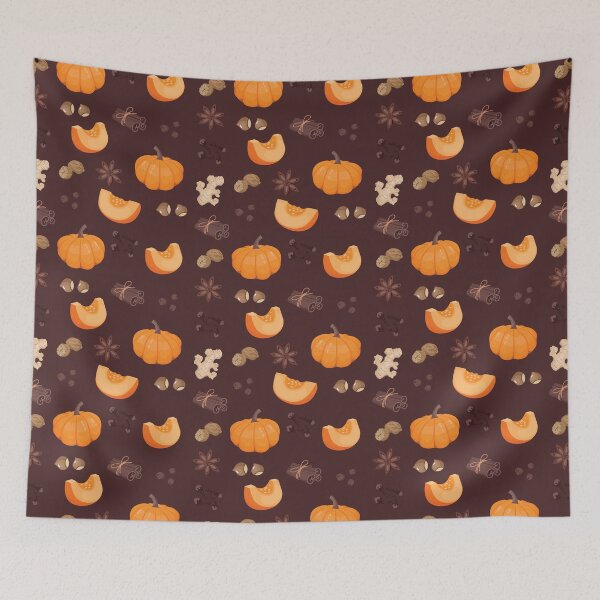 Item preview, Autumn Pumpkin Cinnamon Pattern designed and sold by KennefRiggles.
