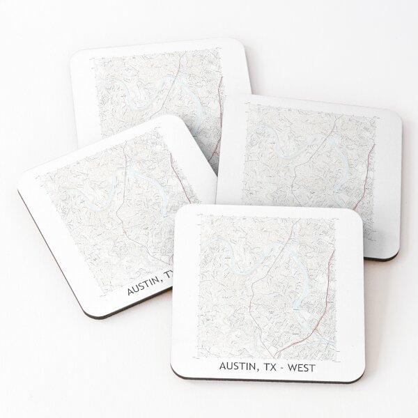 Item preview, Austin, TX - WEST Topographical Map Clean designed and sold by PGHPhotoCo.