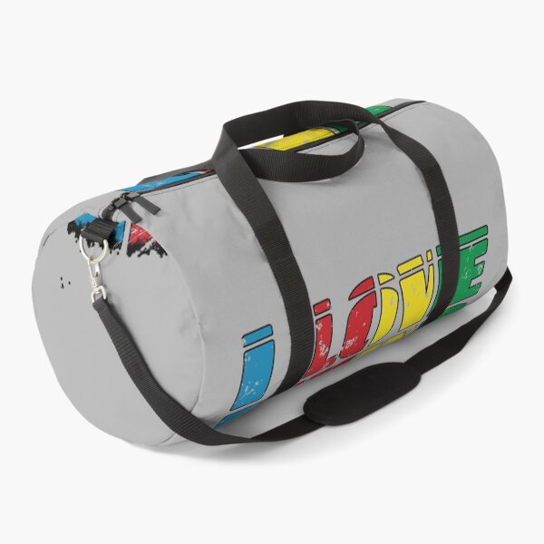 Item preview, I Love Biking - Road Biking - Cycling Colors - Great Gift For Bikers - Multi Color & Black Logo Design - Distressed Look designed and sold by Richard529.