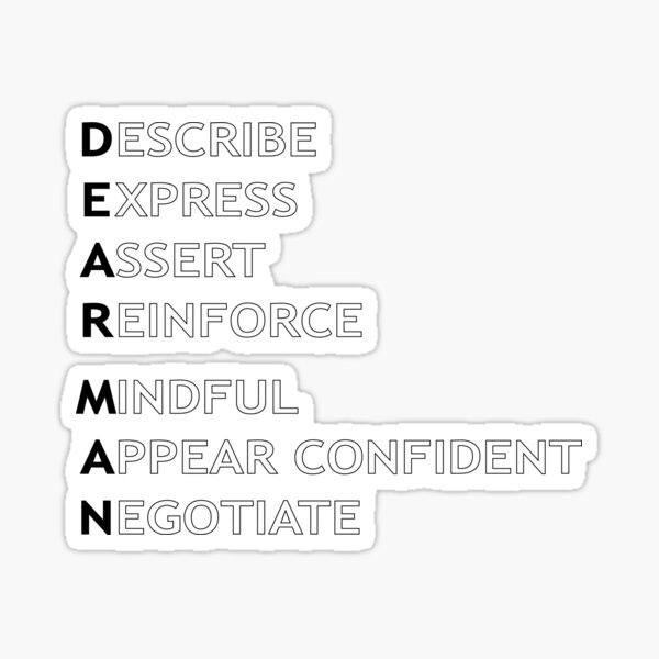 DEAR MAN DBT Skill Sticker