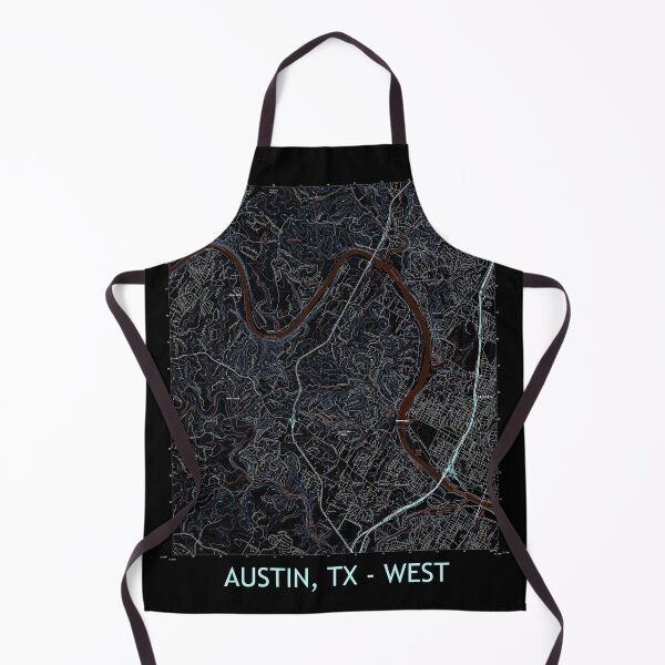 Item preview, Austin, TX - WEST Topographical Map Dark designed and sold by PGHPhotoCo.