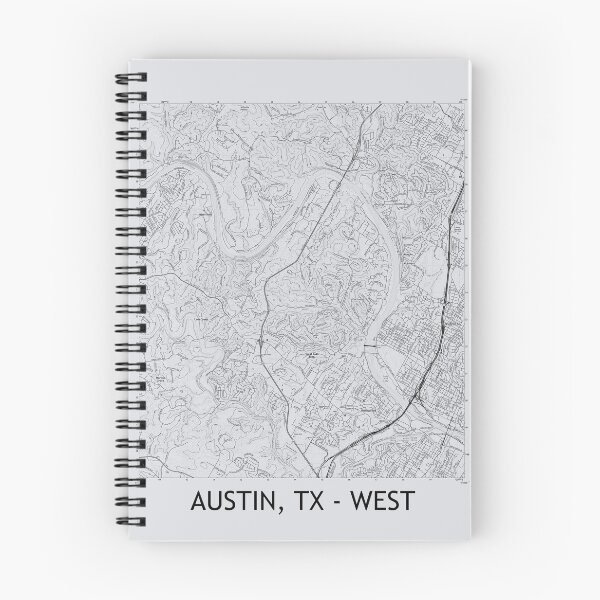Item preview, Austin, TX - WEST Topographical Map Grey designed and sold by PGHPhotoCo.