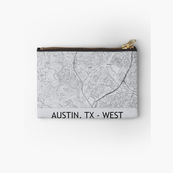 Item preview, Austin, TX - WEST Topographical Map Grey designed and sold by PGHPhotoCo.