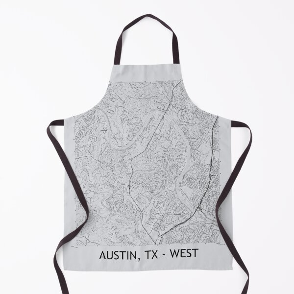 Item preview, Austin, TX - WEST Topographical Map Grey designed and sold by PGHPhotoCo.