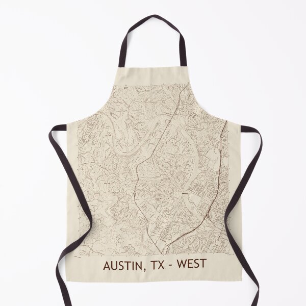 Item preview, Austin, TX - Mapa topográfico OESTE Vintage designed and sold by PGHPhotoCo.