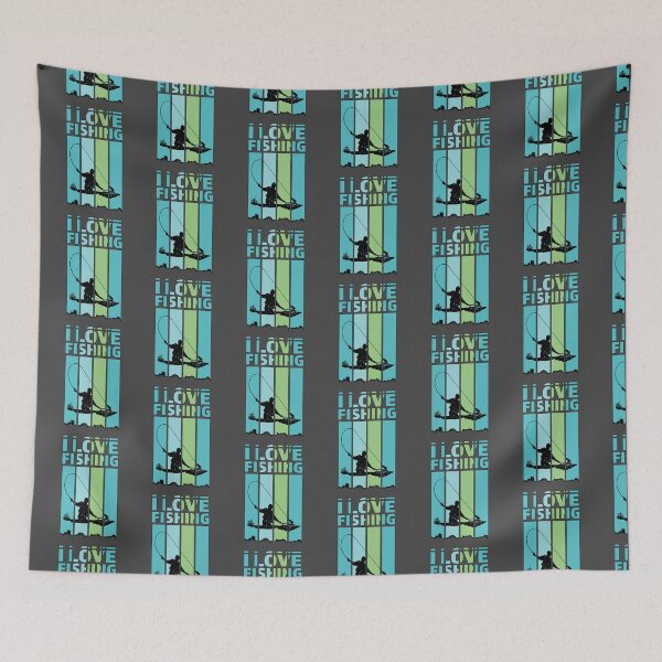 Item preview, I Love Fishing - Great Gift For The Fishermen - Retro Colors & Black Logo Design designed and sold by Richard529.