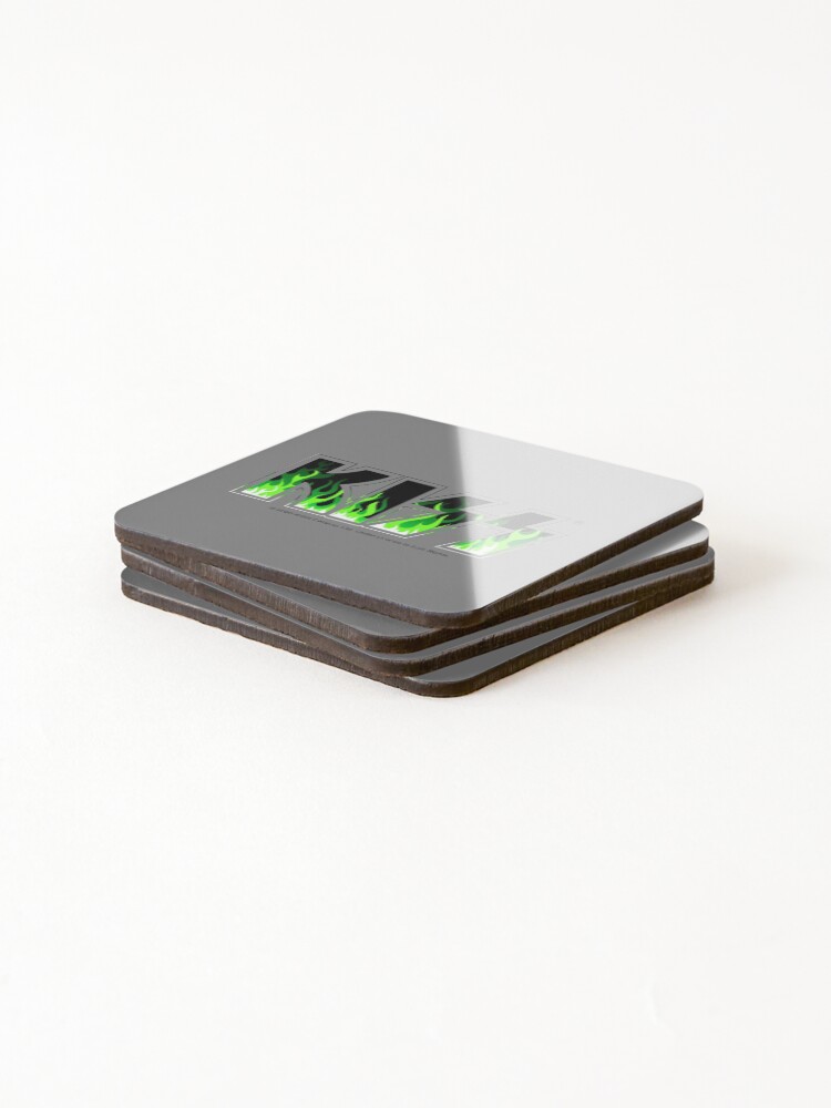 Alternate view of KISS Green Fire Coasters (Set of 4)