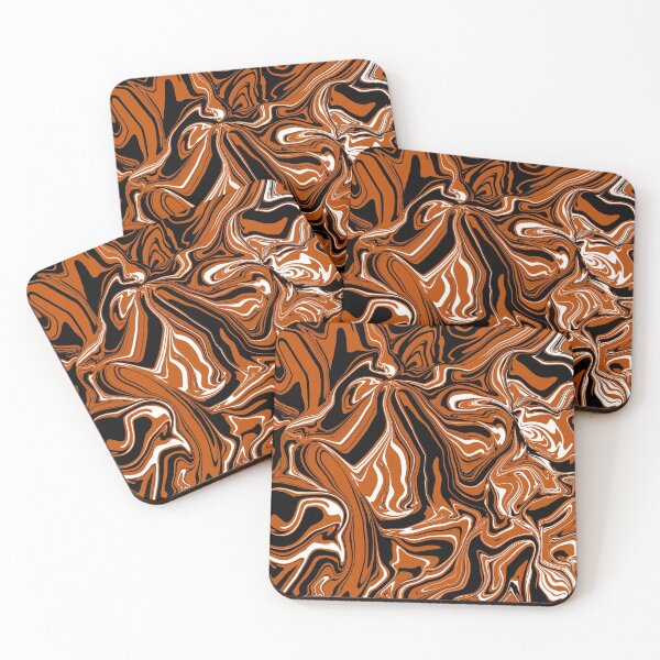 Item preview, Burnt Orange, Black and White Abstract Melt  designed and sold by WildNClassyFun.