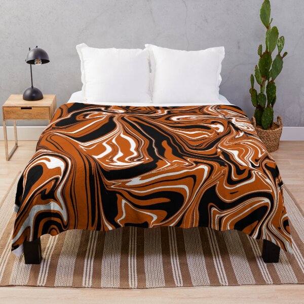 Item preview, Burnt Orange, Black and White Abstract Melt  designed and sold by WildNClassyFun.