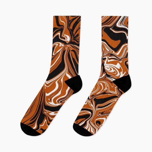 Item preview, Burnt Orange, Black and White Abstract Melt  designed and sold by WildNClassyFun.