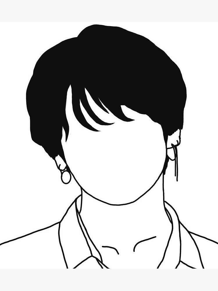 Jeon Jungkook 7 BTS Line Art for Cricut/silhouette - Etsy