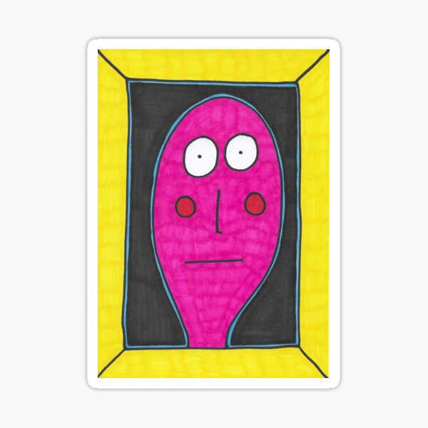 Man on Black Background Sticker
