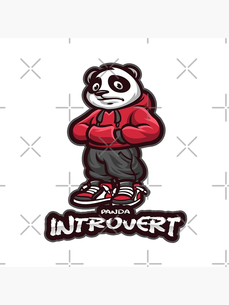 Thumbnail 4 of 4, Clock, Panda Introvert designed and sold by FunPrint.